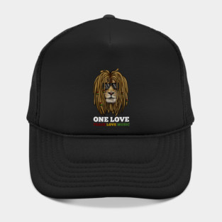 Rasta Lion, Peace Love Music, Jamaica Hat