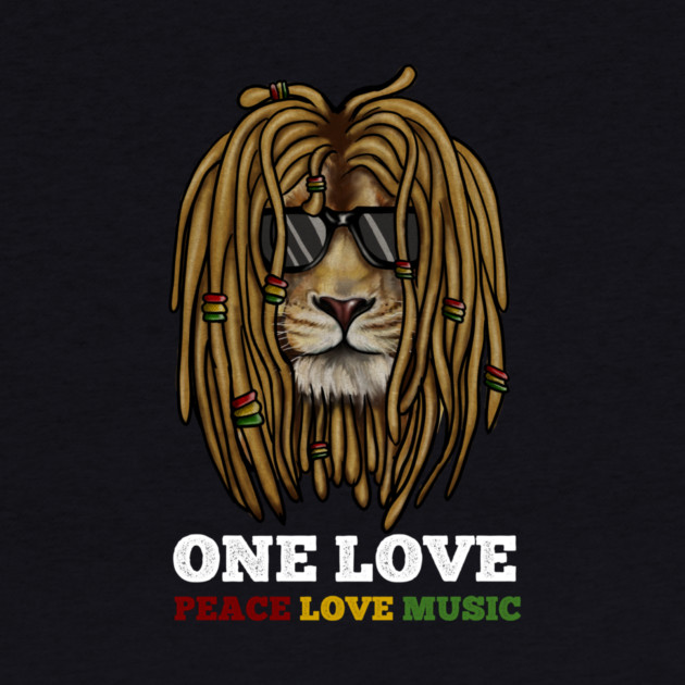 Rasta Lion, Peace Love Music, Jamaica by logiamerch
