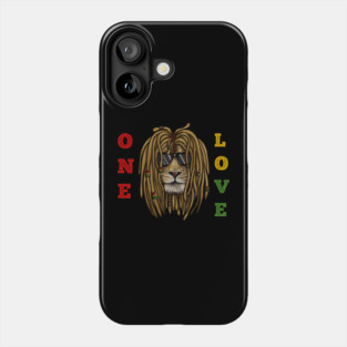 African Rasta Lion, Loc Life, Jamaica Phone Case