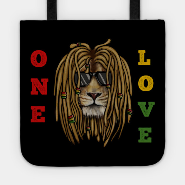African Rasta Lion, Loc Life, Jamaica Tote by logiamerch