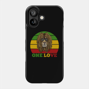 African Lion, Rasta Love, Jamaica Phone Case