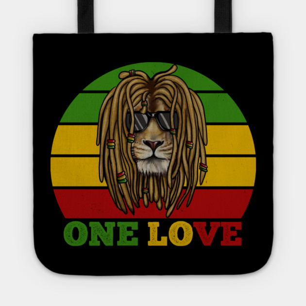 African Lion, Rasta Love, Jamaica Tote by logiamerch