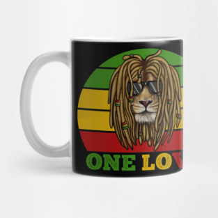 African Lion, Rasta Love, Jamaica Mug