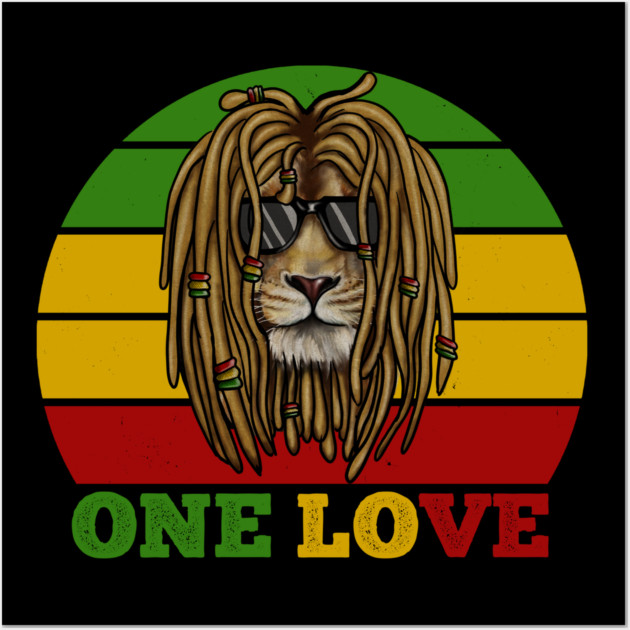 African Lion, Rasta Love, Jamaica Wall Art by logiamerch