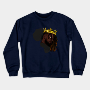 Africa Map, Proud African Man, Black Pride Crewneck Sweatshirt