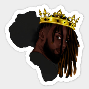 Africa Map, Proud African Man, Black Pride Sticker