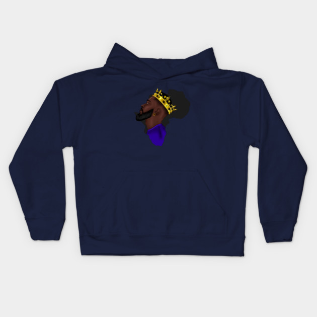 Africa Map, Proud African Man, Black Pride Kids Hoodie by logiamerch