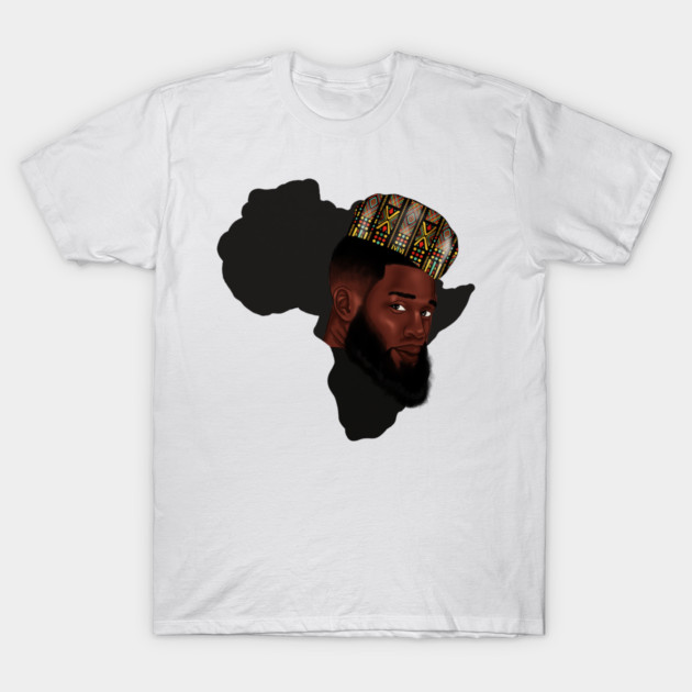 Africa Map, Proud African Man, Black Pride T-Shirt by logiamerch