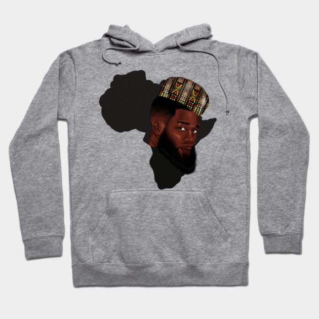 Africa Map, Proud African Man, Black Pride Hoodie by logiamerch