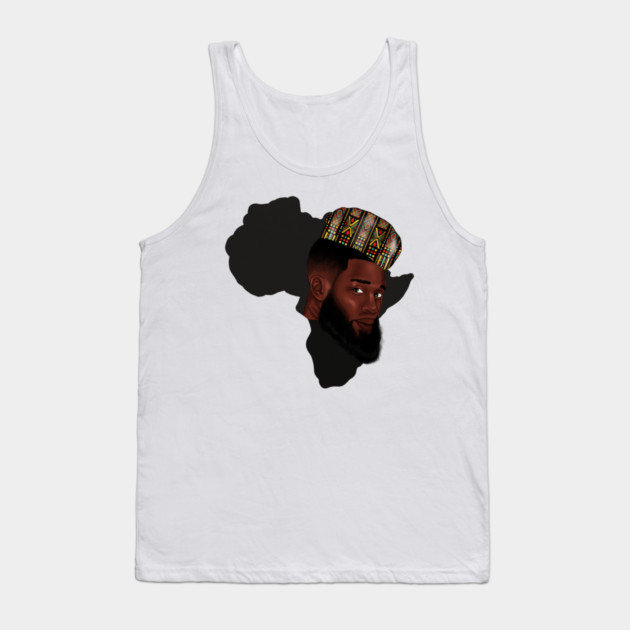 Africa Map, Proud African Man, Black Pride Tank Top by logiamerch