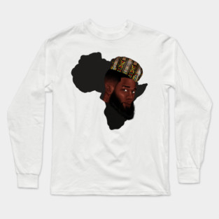 Africa Map, Proud African Man, Black Pride Long Sleeve T-Shirt