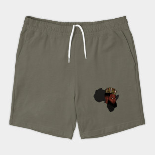 Africa Map, Proud African Man, Black Pride Shorts