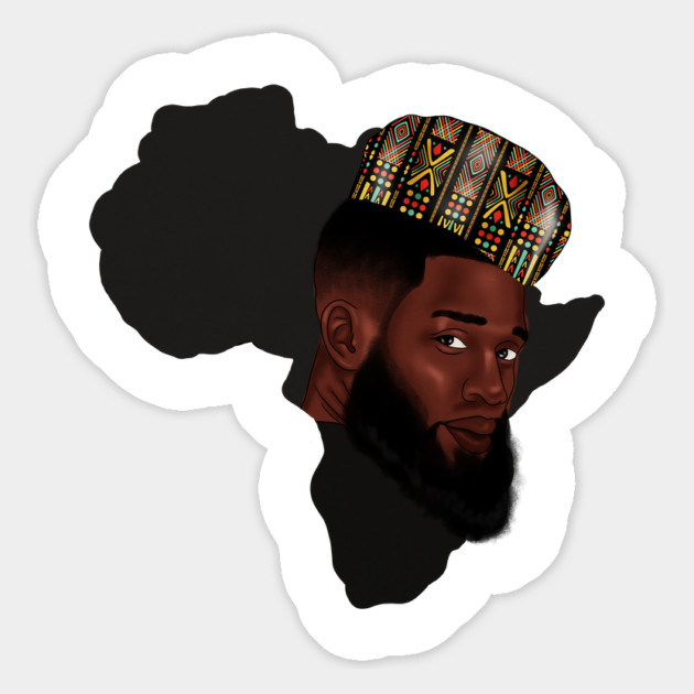Africa Map, Proud African Man, Black Pride Magnet by logiamerch