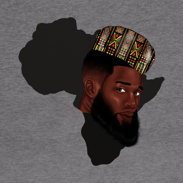 Africa Map, Proud African Man, Black Pride by logiamerch