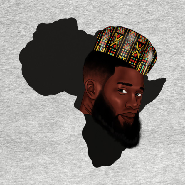 Africa Map, Proud African Man, Black Pride by logiamerch