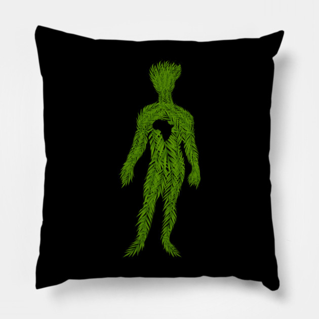 Africa Map, Tropical Leaves Man, African Pillow by logiamerch