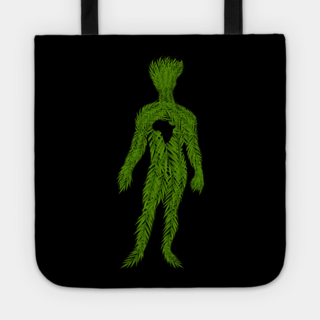 Africa Map, Tropical Leaves Man, African Tote by logiamerch