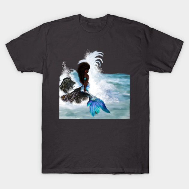 African Woman, Mermaid, Afro Black Girl Magic T-Shirt by logiamerch