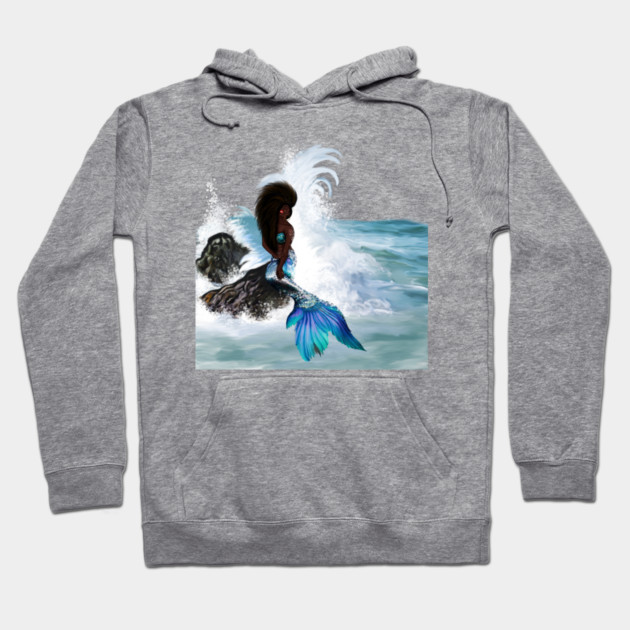 African Woman, Mermaid, Afro Black Girl Magic Hoodie by logiamerch