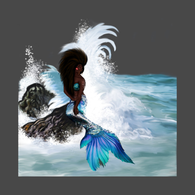 African Woman, Mermaid, Afro Black Girl Magic by logiamerch