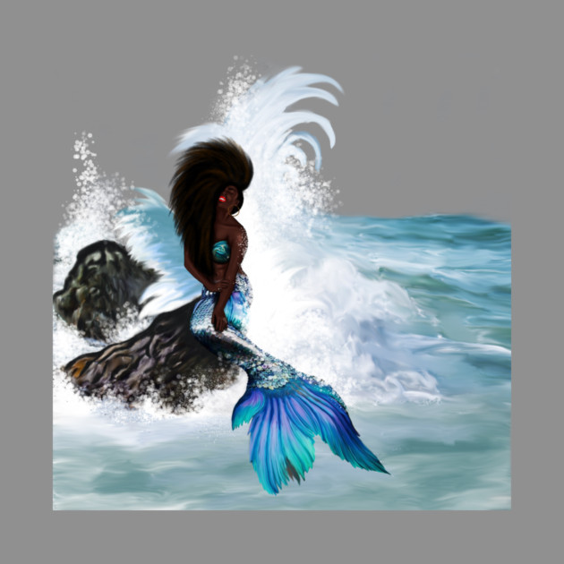 African Woman, Mermaid, Afro Black Girl Magic by logiamerch