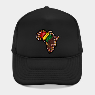 Africa Map, African Woman, Rasta Colors Hat