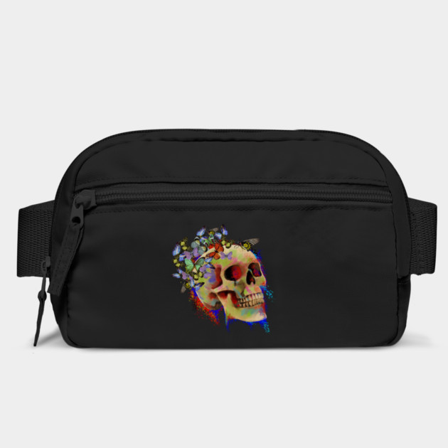 Colorful Skull with Butterflies by logiamerch