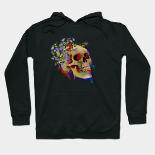 Colorful Skull with Butterflies Hoodie