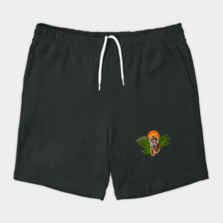 Tropical Tiger, Big Cat, Animal Sunset Shorts