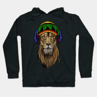 Rasta Lion, Reggae Music, Jamaican Hoodie