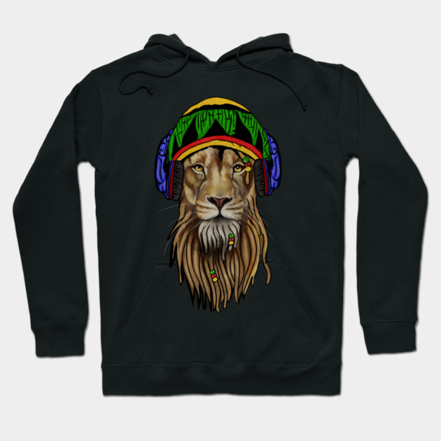 Rasta Lion, Reggae Music, Jamaican Hoodie by logiamerch