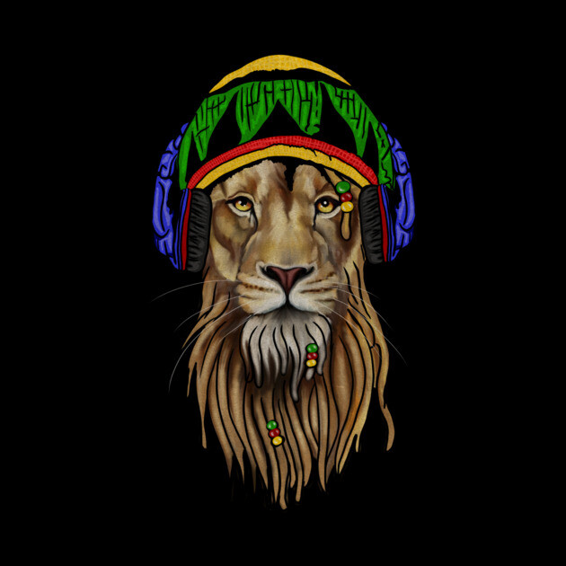 Rasta Lion, Reggae Music, Jamaican by logiamerch