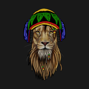 Rasta Lion, Reggae Music, Jamaican T-Shirt