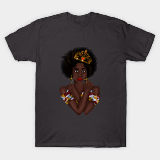 Afro Queen, Proud African Woman T-Shirt