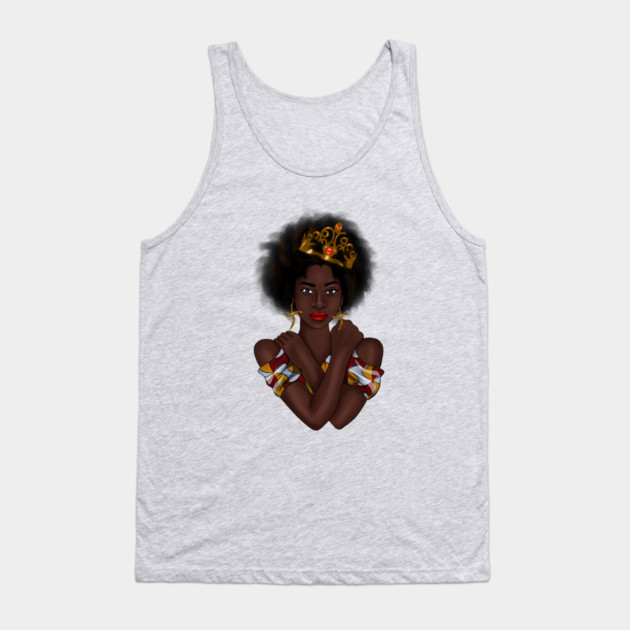 Afro Queen, Proud African Woman Tank Top by logiamerch