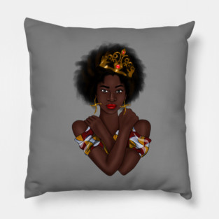 Afro Queen, Proud African Woman Pillow