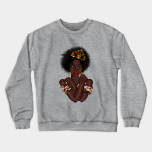 Afro Queen, Proud African Woman Crewneck Sweatshirt