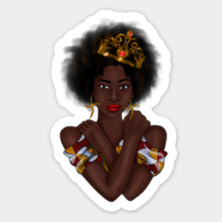 Afro Queen, Proud African Woman Sticker