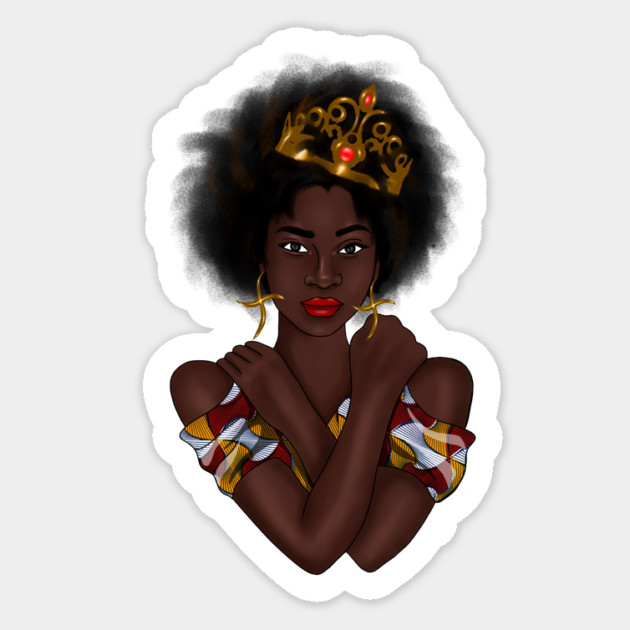 Afro Queen, Proud African Woman Sticker by logiamerch