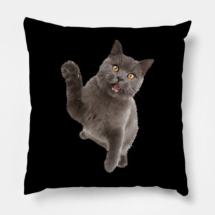 Cute Black Cat, Cat Lover Pillow