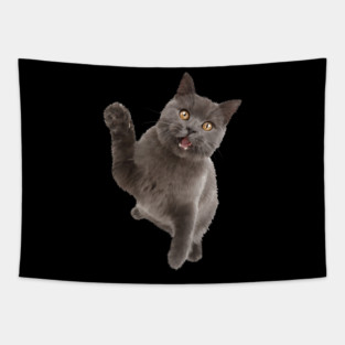 Cute Black Cat, Cat Lover Tapestry
