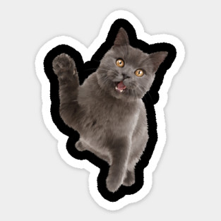 Cute Black Cat, Cat Lover Sticker