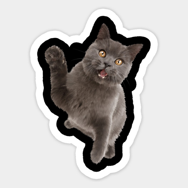 Cute Black Cat, Cat Lover Sticker by logiamerch