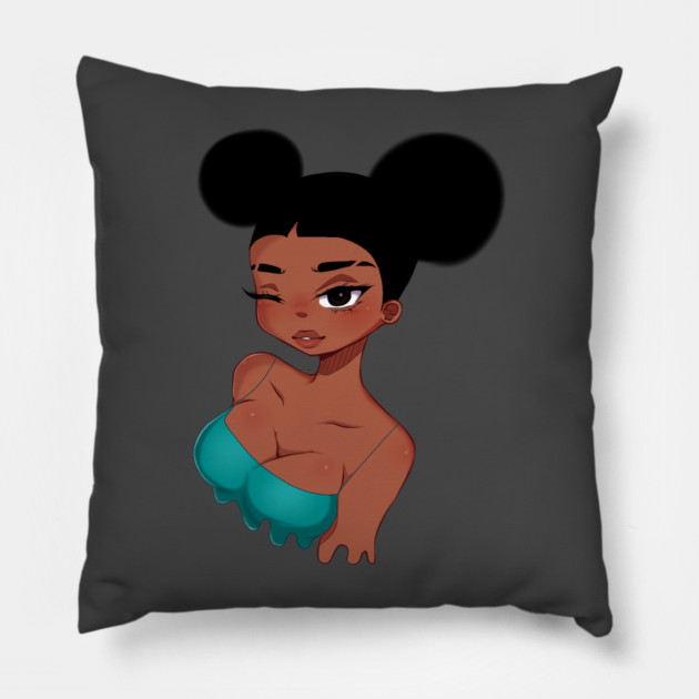 Afro Girl, Black Girl Magic, melanin Pillow by logiamerch