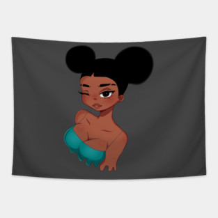 Afro Girl, Black Girl Magic, melanin Tapestry