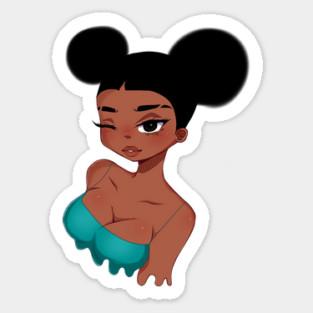 Afro Girl, Black Girl Magic, melanin Sticker