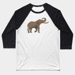 African Elephant, Safari Animal Baseball T-Shirt