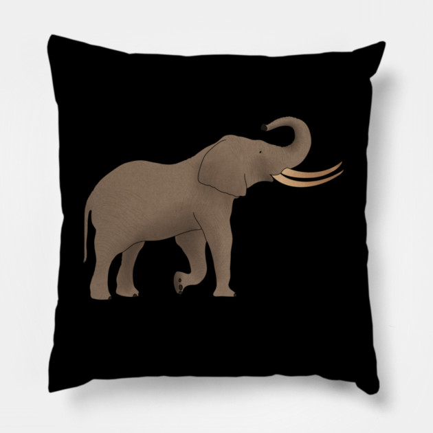 African Elephant, Safari Animal Pillow by logiamerch