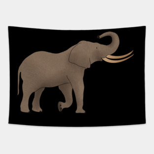 African Elephant, Safari Animal Tapestry