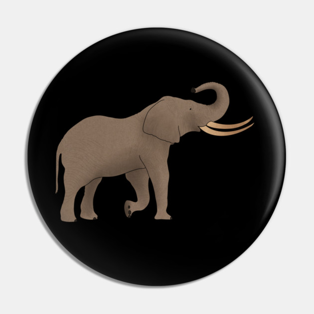 African Elephant, Safari Animal Pin by logiamerch